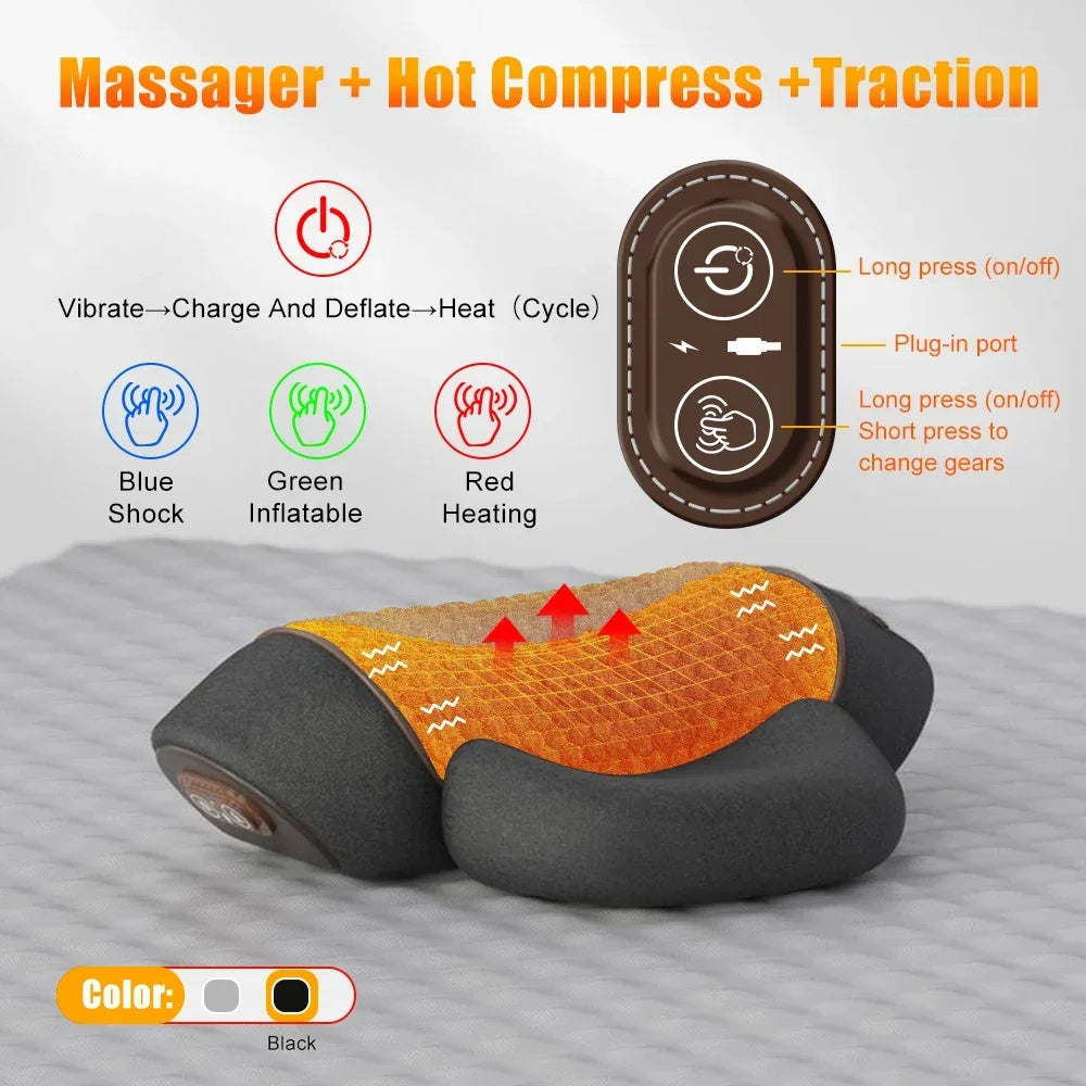 3-in-1 Neck & Shoulder Massager Pillow